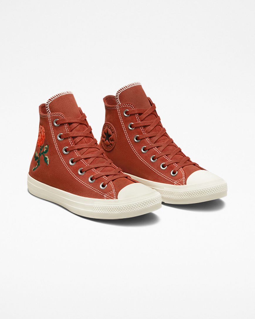 Tenisky Vysoke Converse Chuck Taylor All Star Embroidered Roses Damske Oranžové | SK WM11OJ3